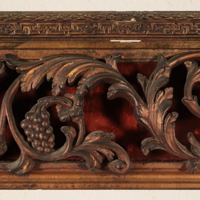 Inlaid Frame, Silver Fir and Velvet, Italy 19th Century