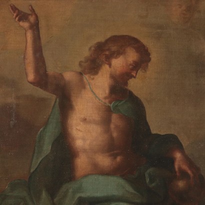 Risen Christ appears to a Saint, Oil on Canvas, 17th Century