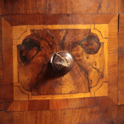 Inlaid Drop-Leaf Secretaire FirWalnut Slab Veneer Italy 18th Century