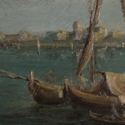 Marine Landscape Oil on Canvas 19th Century