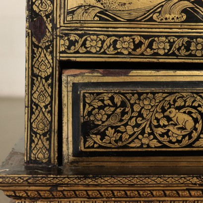 Company of Indies Cupboard, Lacquered Teak, India 19th Century