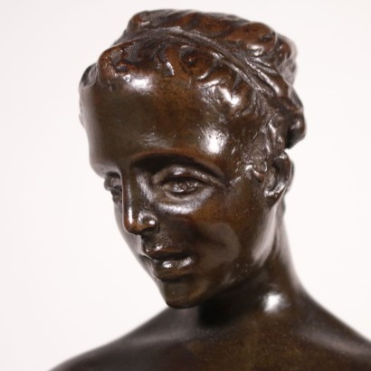 female Nude with Greuhound, Bronze, 20th Century