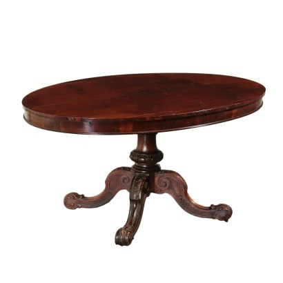 Victorian Table, Walnut and ROsewood Veneer, England 19th Century
