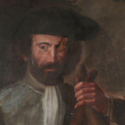 Portrait d'un chasseur dans le dix-HUITIÈME siècle