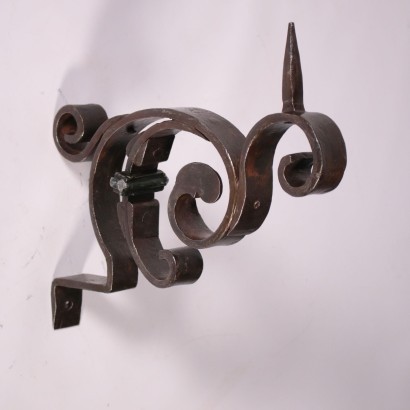 Group of 5 Candle Holders-Appliques, Wrought Iron, Italy 20th Century