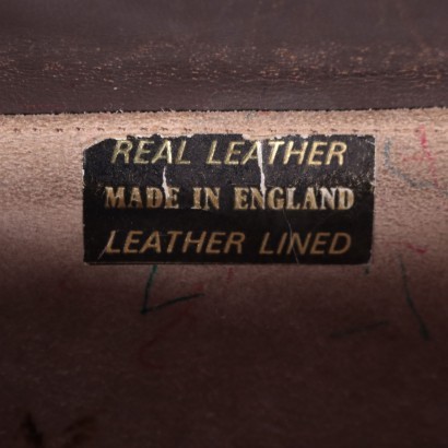 Vintage Leder Tasche-Fuchsia