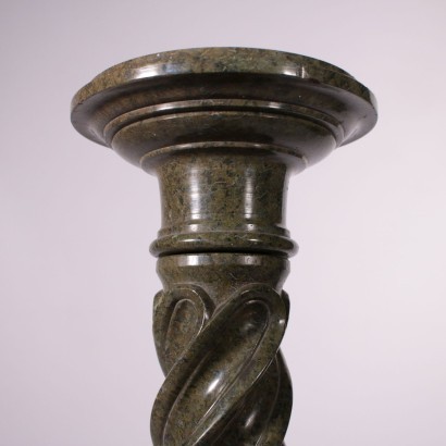 Green Serpentine Marble Column, Italy 20th Century