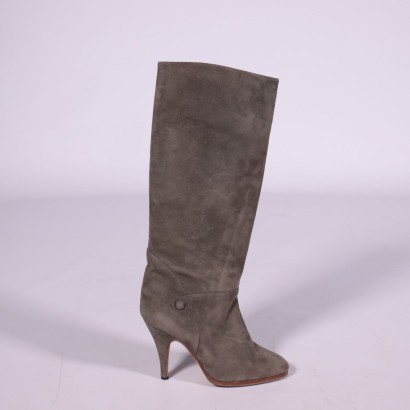 Vintage Grey Suede Boots, Itlay 1980s