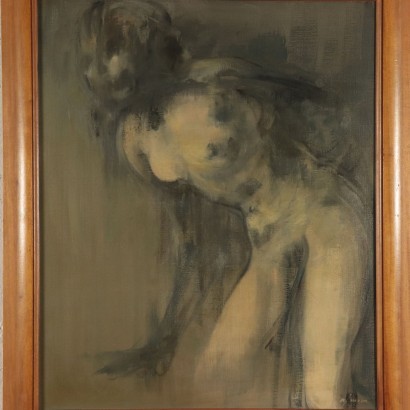 Giuseppe Ajmone, Oil on Canvas,