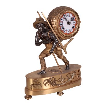 antiquariato, orologio, antiquariato orologio, orologio antico, orologio antico italiano, orologio di antiquariato, orologio neoclassico, orologio del 800, orologio a pendolo, orologio da parete,Orologio da Tavolo con Moretto