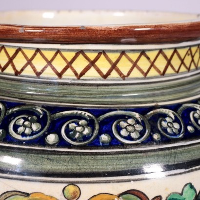 Umbrella Stand,Vase,Ceramic, Lodi Manufature 19th-20th Century