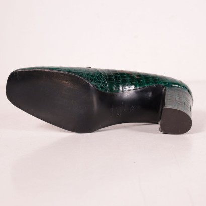 Chaussures Reptile vert brillant Taille 36.5 Années 70-80