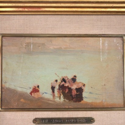 Edoardo Dalbono, Oil on Board, 19th Century