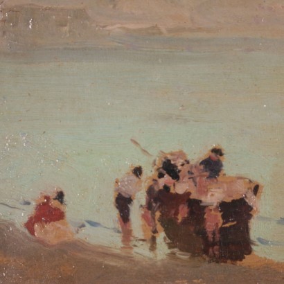 Edoardo Dalbono, Oil on Board, 19th Century