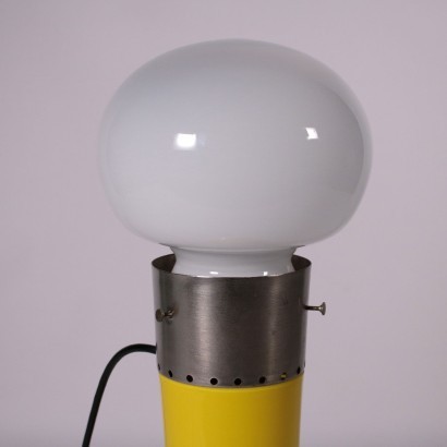 Lamp, Colored and Milk Glass Chromed Metal, Italy 1960s-1970s