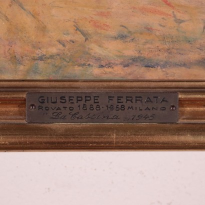 Giuseppe Ferrata Oil on Plywood 20th Century