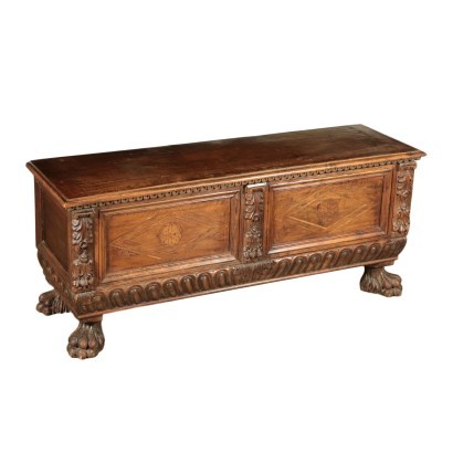 Engraved and Inlaid Ottoman Walnut Italy 19th-20th Century