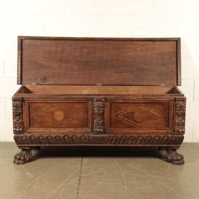 Engraved and Inlaid Ottoman Walnut Italy 19th-20th Century