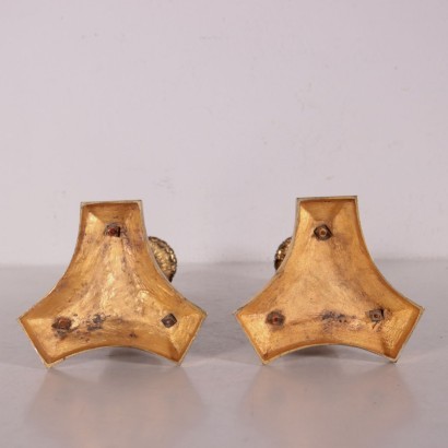 Pair of Candlesticks Bronze Italy 19th Century
