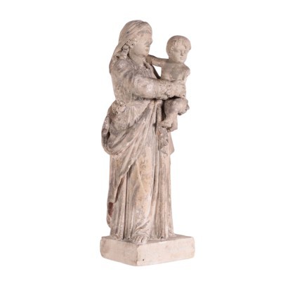 Vierge à l'Enfant Sculpture Pierre Italie '800