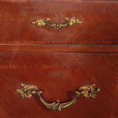 Rococo Revival Chest of Drawers With Mirror Mahogany Italy 20th Centur