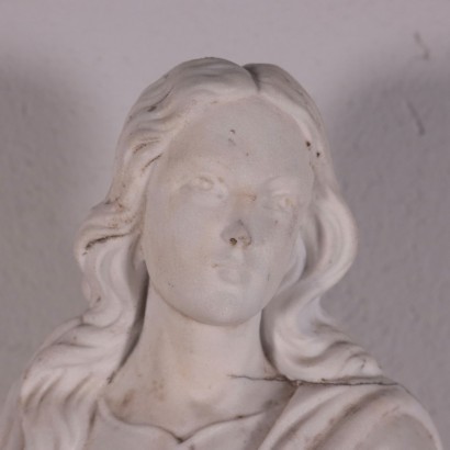 Devout Woman Marble Sculpture Italy 20th Century