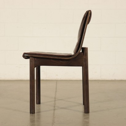 Chairs Beech Plywood Foam Leatherette Italy 1980s Italian Prodution