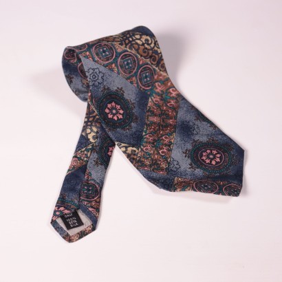 Vintage Gucci Tie with Geometrical Printing Silk Italy 20th Century
