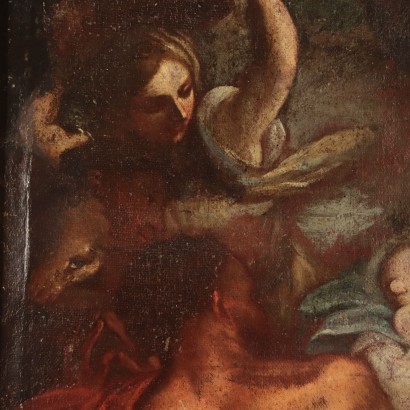Adoration of Shepherds Oil on Canvas Center of Itay 17th Century