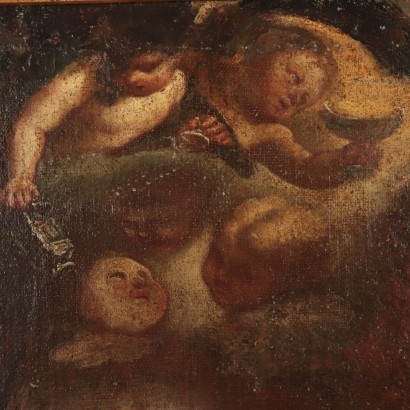 L\'Adoration des Bergers Huile sur Toile XVII-XVIII Siècle
