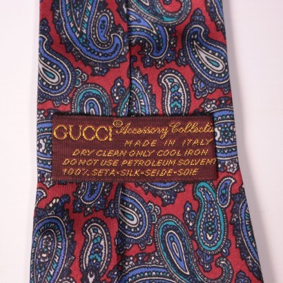 #vintage #abbigliamentovintage #abitivintage #vintagemilano #modavintage ,Cravatta Vintage Gucci Rossa e Blu