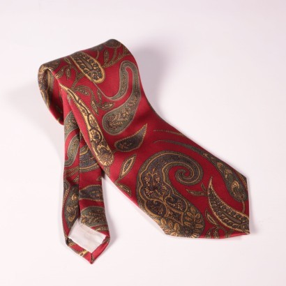 Cravatta Gucci Vintage Rossa Disegni Cachemire