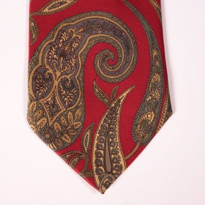 Cravatta Gucci Vintage Rossa Disegni Cachemire