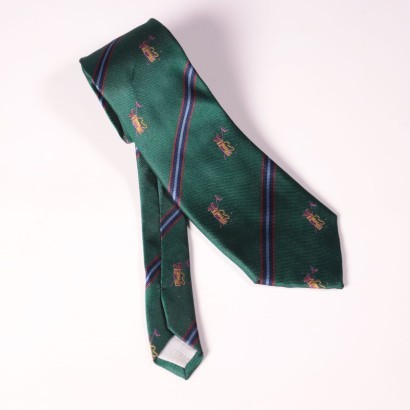 Vintage Gucci Green Silk Tie Italy