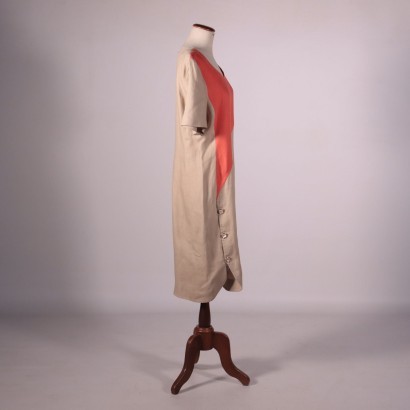 Robe Vintage Mila Schön Lin Taille 44 Italie Années 70-80