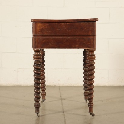 Small Table with Wheels Walnut Italy 19th Century