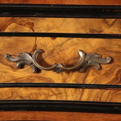 Chest Of Drawers With Mirror Baroque Burr Walnut Italy Early '900s