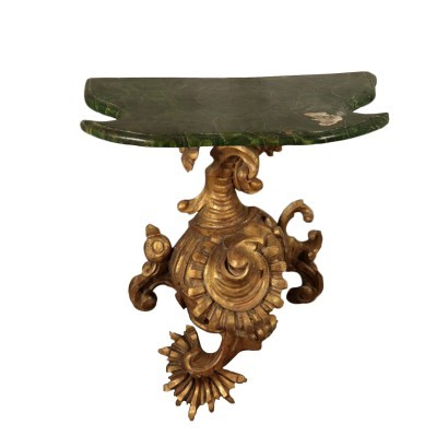 Baroque Style Console, Bronze and Linden, Italy 20th Century
