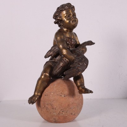 Pair of Gilded Bronze Putti taly 19th Century