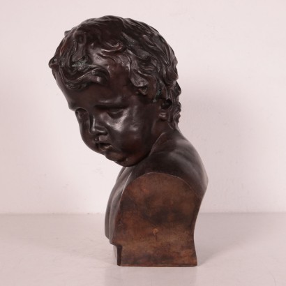 Child Face Bronze Italy Late '800