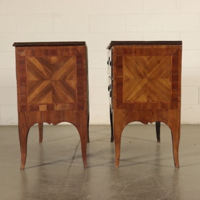 Pair Of Chests Of Drawers Walnut Italy 20th Century