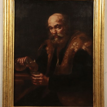 Attributed to Monsù Bernardo Oil on Canvas Northern Europe 17th Centur