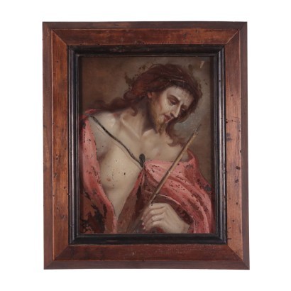 Ecce Homo Underglass Painting Early '700
