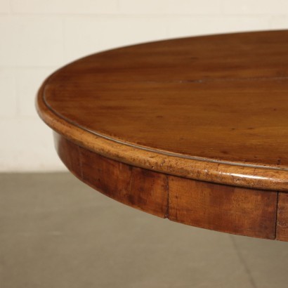 Oval Coffee Table Walnut Italy 20th Century