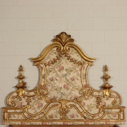 Eclectic Neo-Baroque Big Bed Italy 19th Century