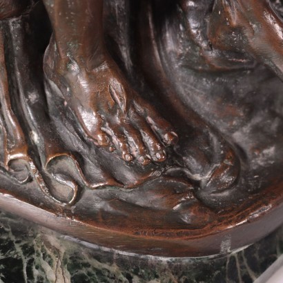 La Pietà di Tommaso Campajola Bronze Italien XIX-XX Jhd