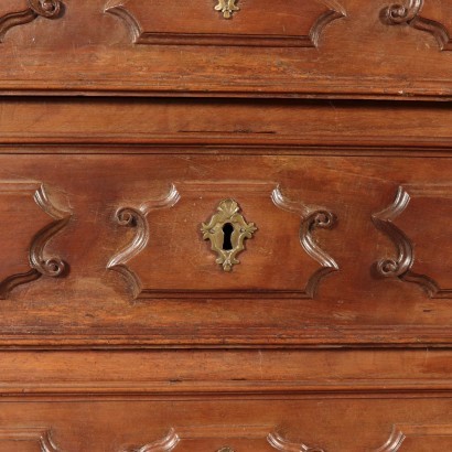 Lombard Barocchetto Style Chest of Drawers Walnut Italy 18th Century