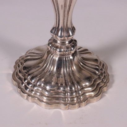Pair of Candle Holders Silver Italy 1930s-1940s Ramponelli Luigi