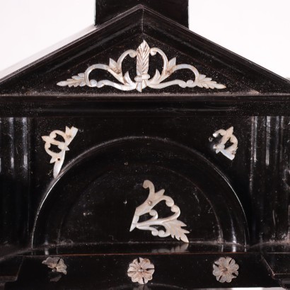 Temple Shaped Clock Ebonized Wood 19th Century