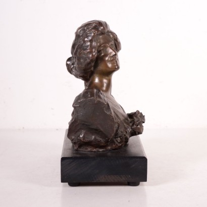 Female Bust Bronze Naples Italy 1996 Francesco De Matteis
